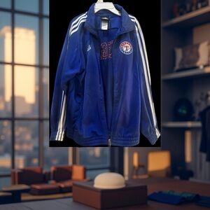 Adidas Blue Jacket | Texas Rangers Sateen Jacket | Youth Size 7